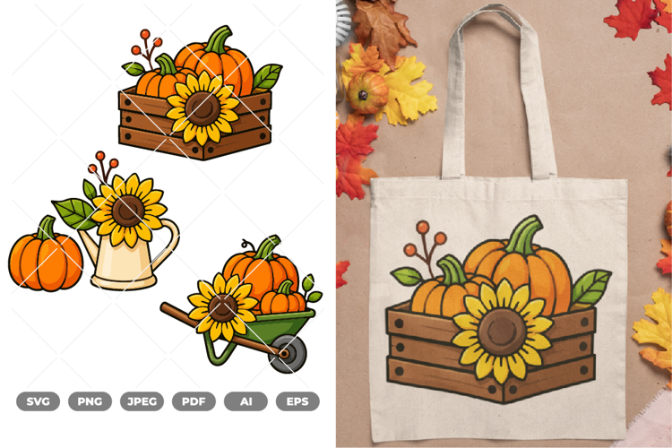 Autumn Pumpkin Colored SVG & Clipart