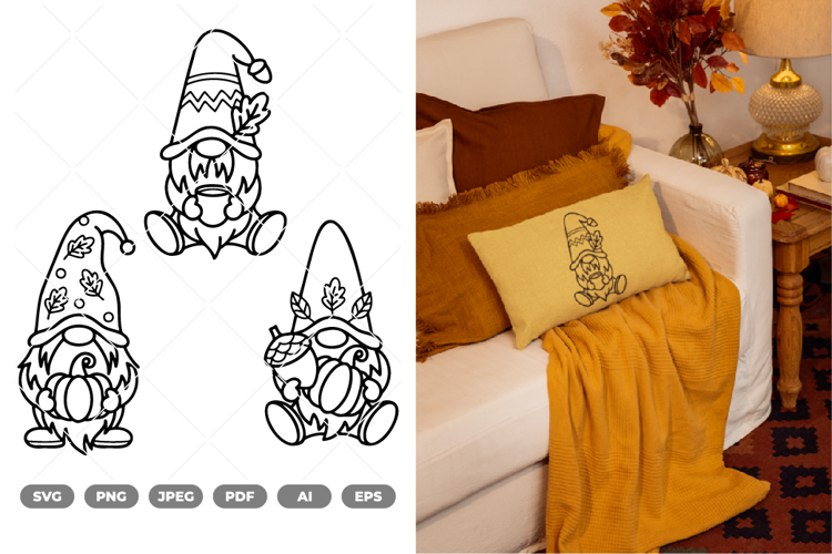 Fall Gnome SVG & Clipart