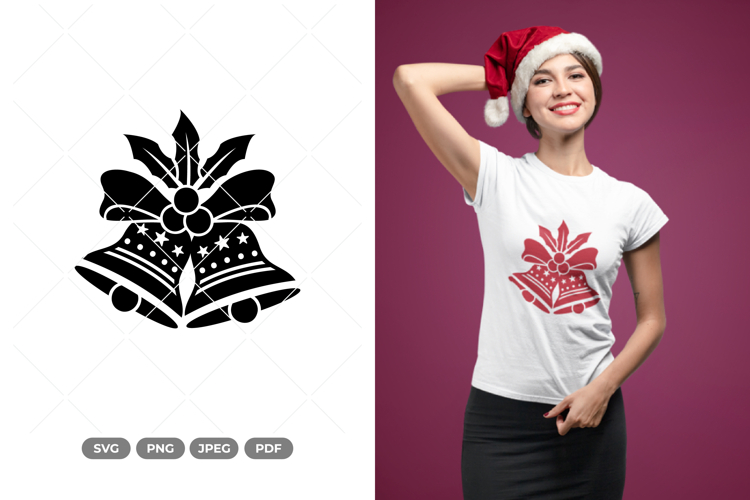 Christmas Bell SVG & Clipart - Cut File