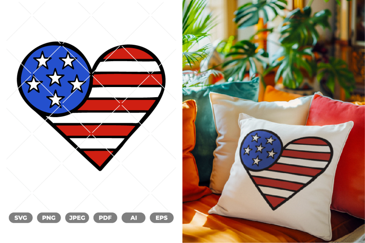 American Heart Colored SVG & Clipart