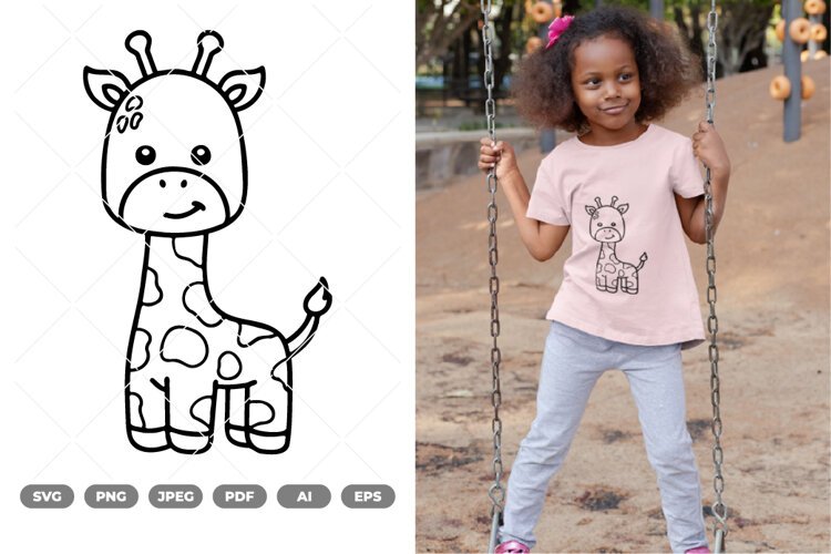 Cute Safari Animals SVG & Clipart example image 1