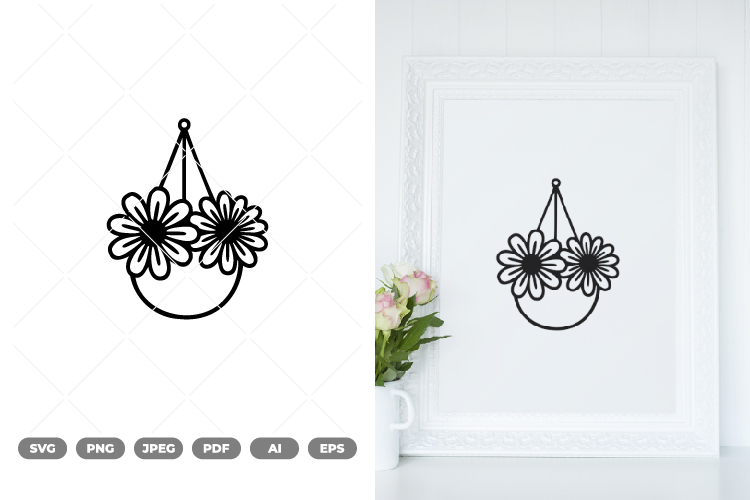 Hanging Potted Plant SVG & Clipart