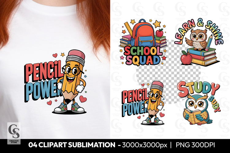 School Squad Cute Back To School Backpack Clipart