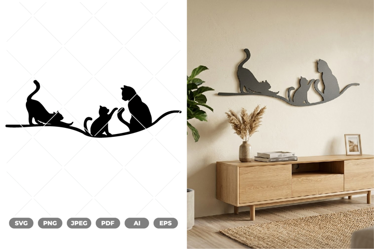 Cats on String SVG & Clipart