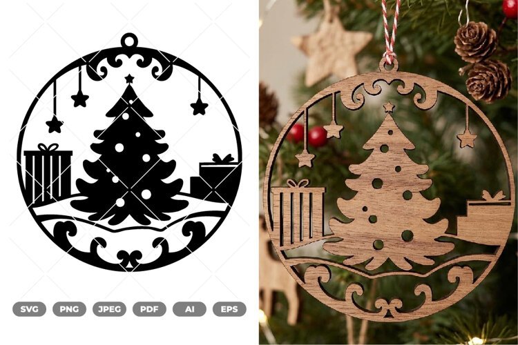 Christmas Bauble SVG & Clipart example image 1