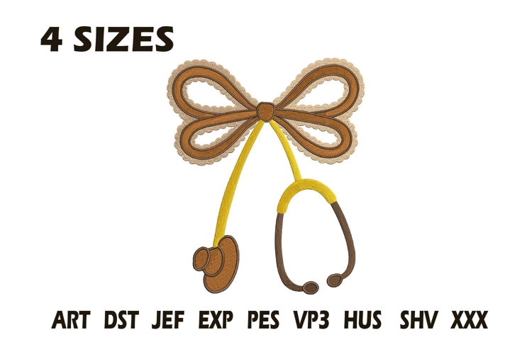 Nurse Stethoscope Embroidery Design  Image 5