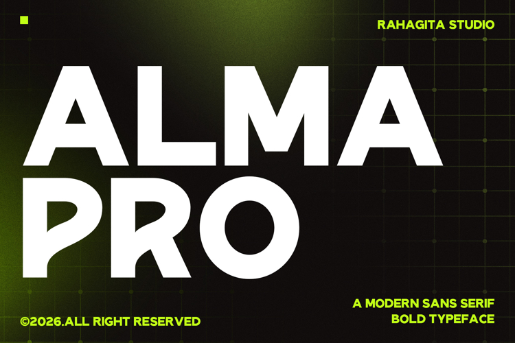 Alma Pro - Bold Modern Sans Serif