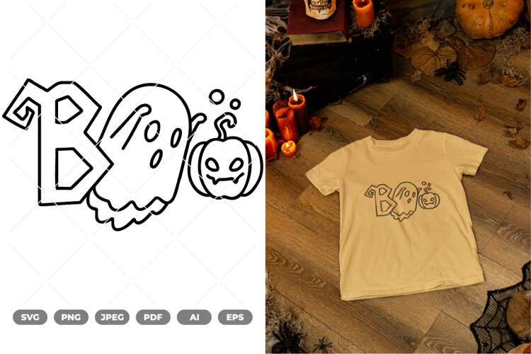Boo SVG & Clipart example image 1