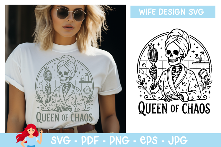 Queen of chaos SVG, Wife vibe SVG