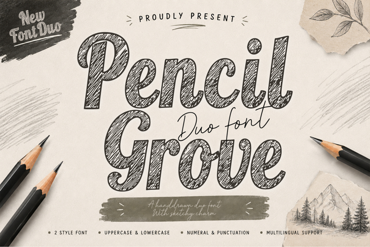 Pencil Grove Duo Font