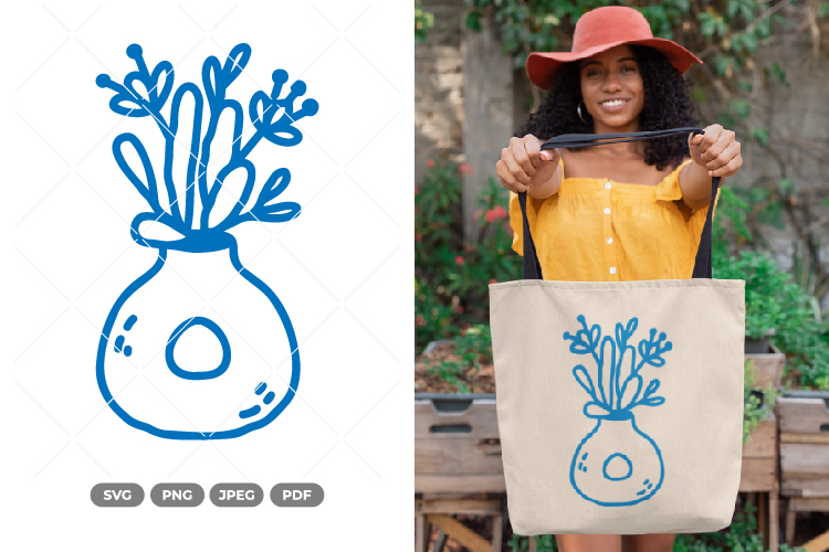 Cute Potted Plant SVG & Clipart