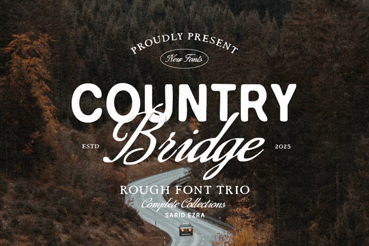 Country Bridge - Rough Font Trio example image 1