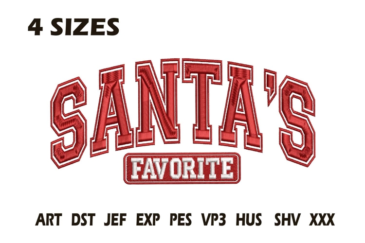 Santa’s Favorite Embroidery Design