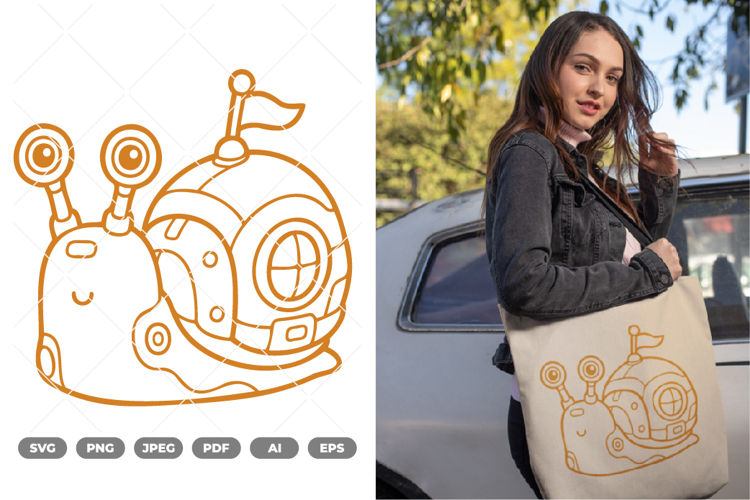 Snail Robot SVG   Clipart