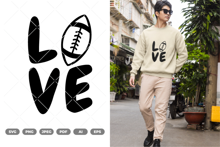 American Football Love SVG & Clipart
