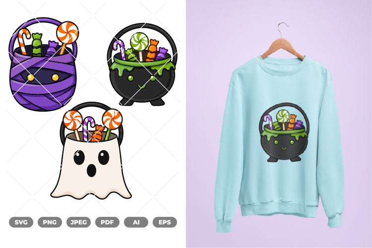 Candy Bucket Colored SVG & Clipart