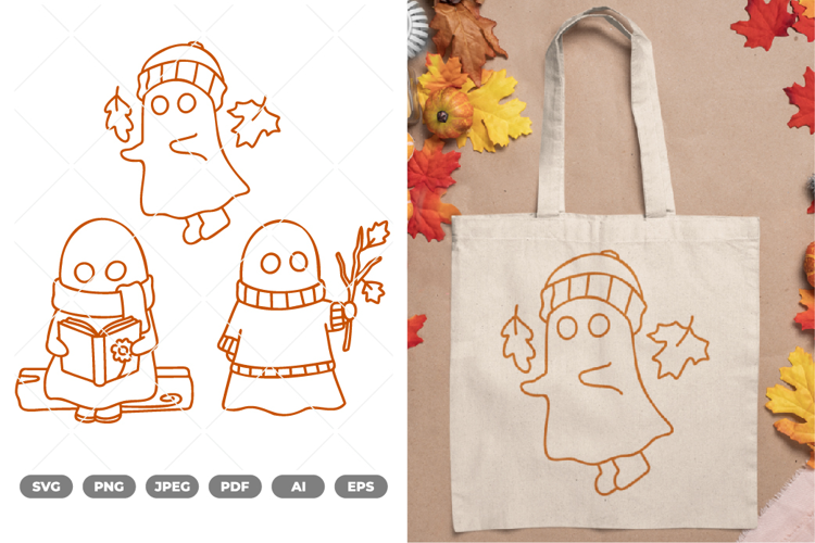 Fall Ghost SVG & Clipart
