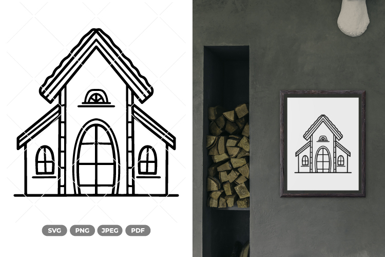 House Doodle SVG   Clipart