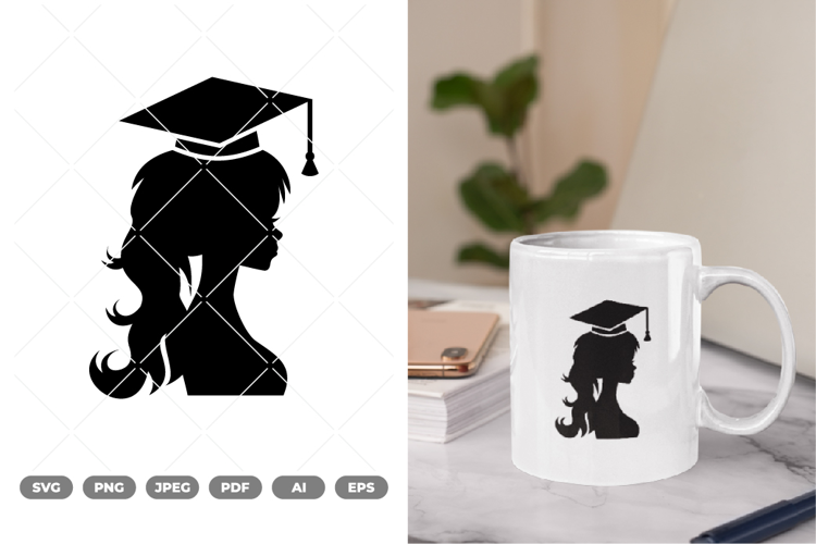 Graduation Woman SVG & Clipart