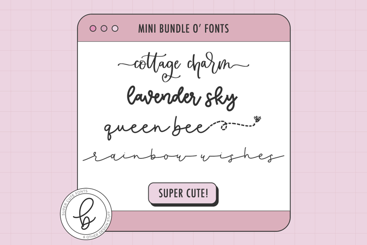 Adorable Calligraphy Font Mini Bundle