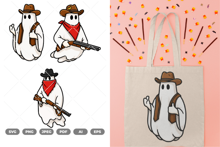 Cowboy Halloween Colored SVG & Clipart