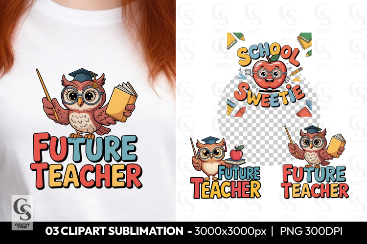 Future Teacher Owl Clipart Sublimation PNG