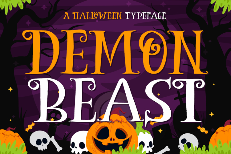 DEMON BEAST - Happy Halloween Font