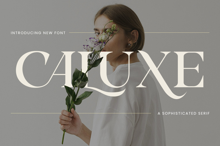 Caluxe Modern Luxury Serif Logo Font