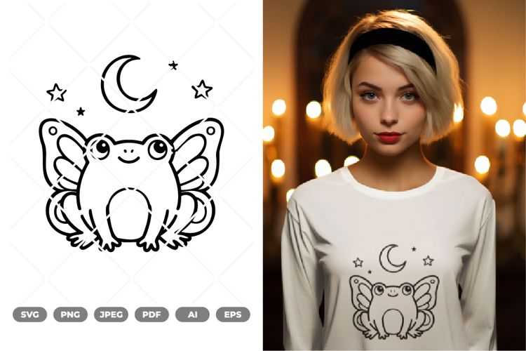 Fairy Frog SVG & Clipart