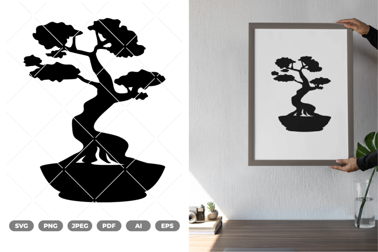 Bonsai Silhouette SVG & Clipart