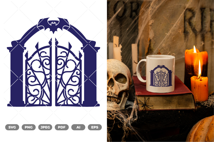 Cemetery Gate SVG & Clipart
