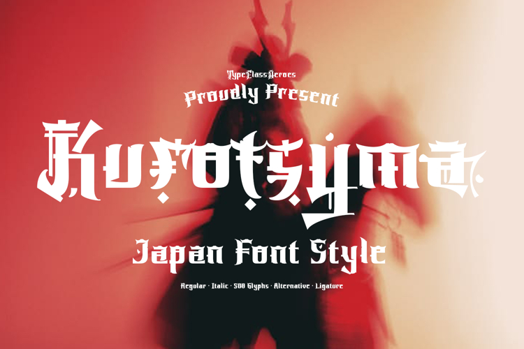 Kurotsyma - Japan Font Style