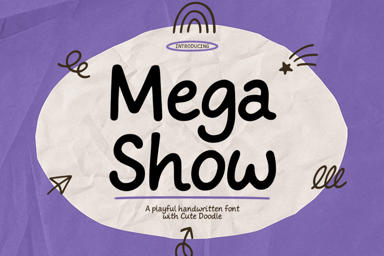 Mega Show A Playful Handwritten Font