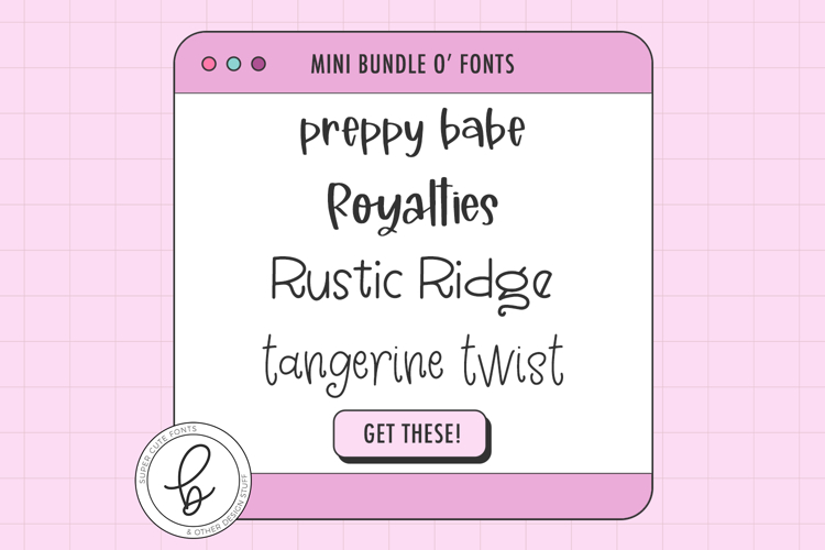 Preppy Font Mini Bundle