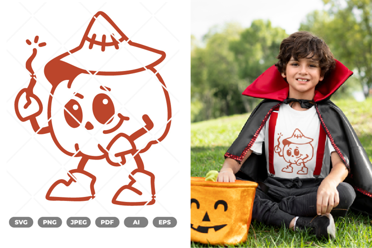 Pumpkin Mascot SVG & Clipart