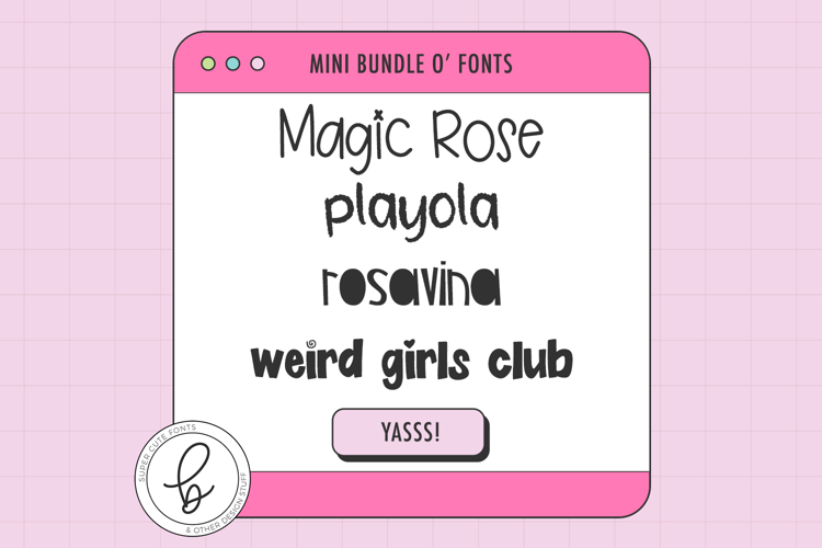 Super Cute Craft Font Mini Bundle