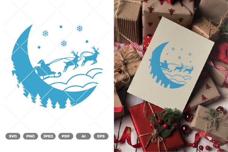Christmas Night SVG & Clipart example image 1