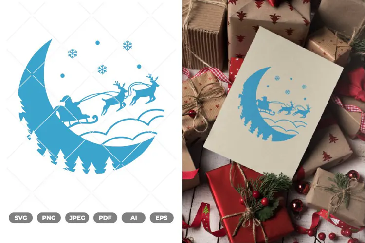 Christmas Night SVG & Clipart