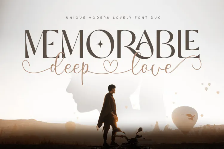 Memorable Deep Love - Unique Modern Lovely Font Duo