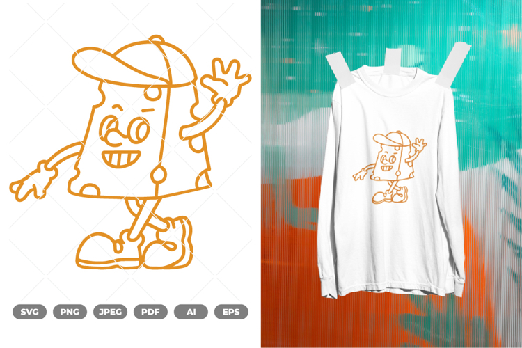 Cheese Mascot SVG   Clipart