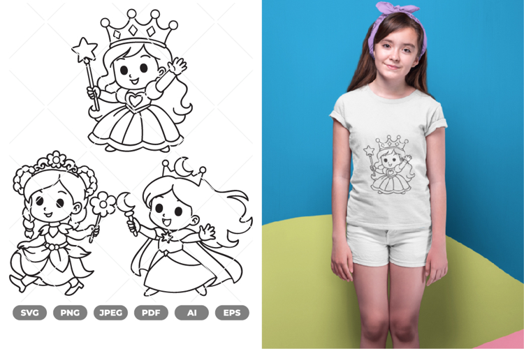 Chibi Princess SVG & Clipart