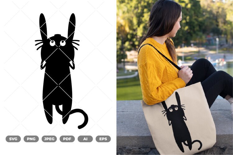 Hanging Cat SVG & Clipart example image 1