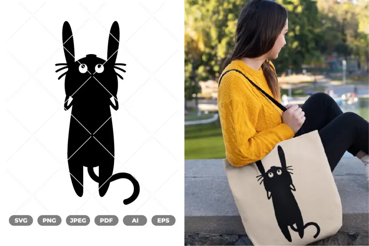 Hanging Cat SVG & Clipart
