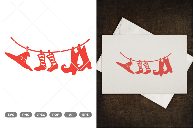 Witch Clothesline SVG & Clipart