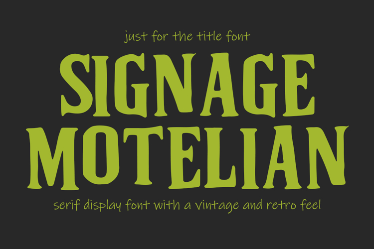 Motelian Font - Display Serif