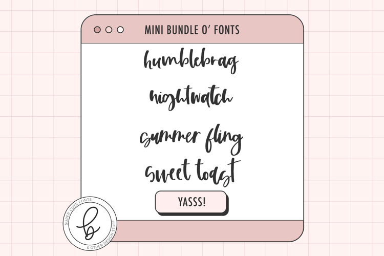 Thick Handwriting Font Mini Bundle