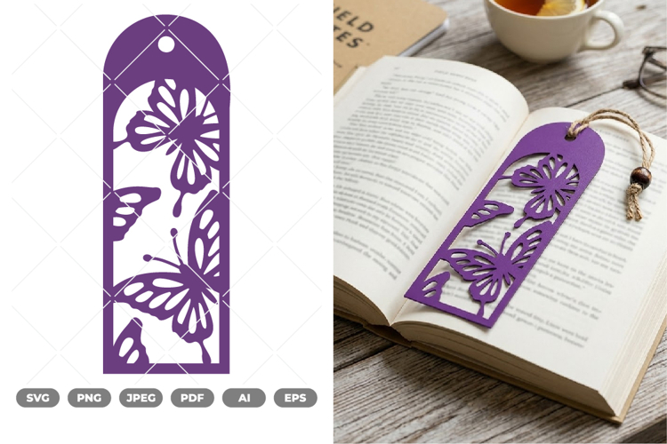 Butterfly Bookmark SVG & Clipart