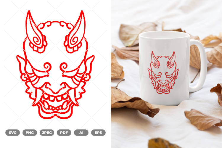 Oni Mask SVG & Clipart
