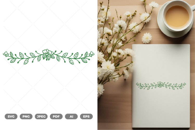 Floral Divider SVG & Clipart