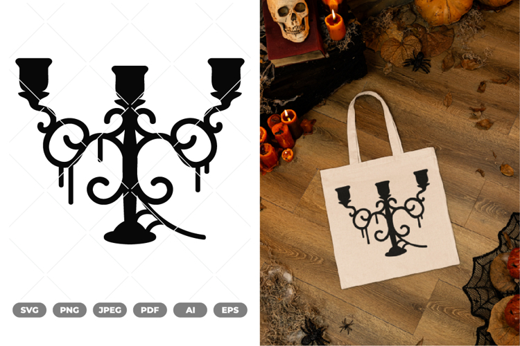 Creepy Candelabra SVG & Clipart